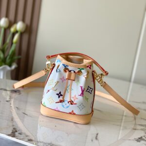 Louis Vuitton Nano Noé Handbag in Monogram Canvas and Cowhide Leather
