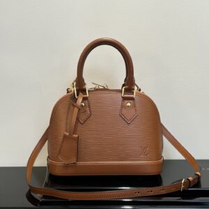 Alma BB Brown Epi Leather Handbag