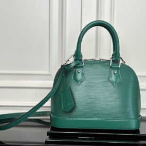 Alma BB Green Epi Leather Handbag