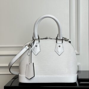 Louis Vuitton Alma BB Epi Leather Handbag White
