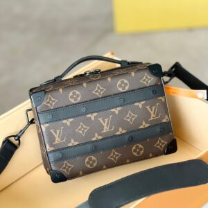 Louis Vuitton Handle Soft Trunk Monogram Macassar Bag M45935