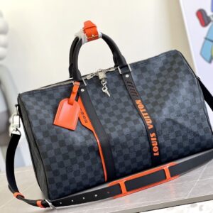 Louis Vuitton Keepall 45 Travel Bag Damier Cobalt