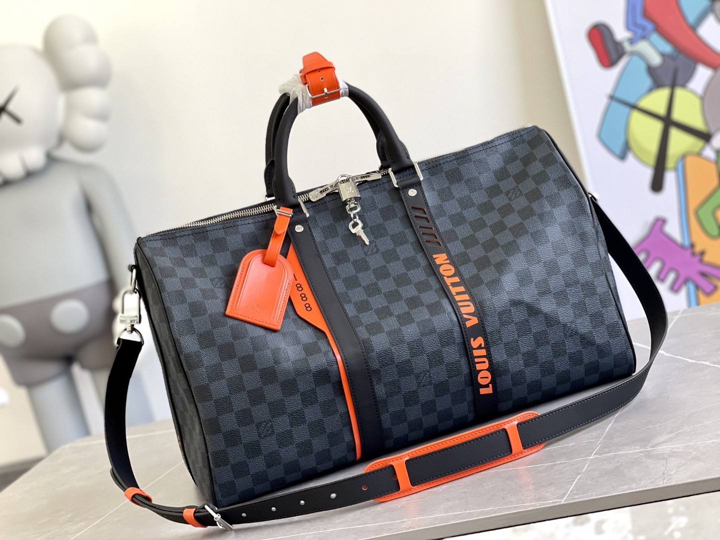 Louis Vuitton Keepall 45 Travel Bag Damier Cobalt
