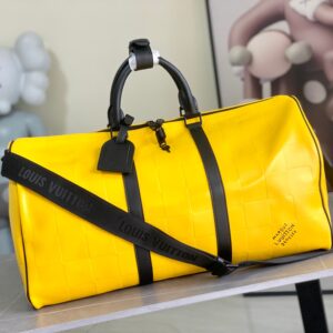 Louis Vuitton Keepall Bandouliere 50 Taurillon Monogram Leather Travel Bag