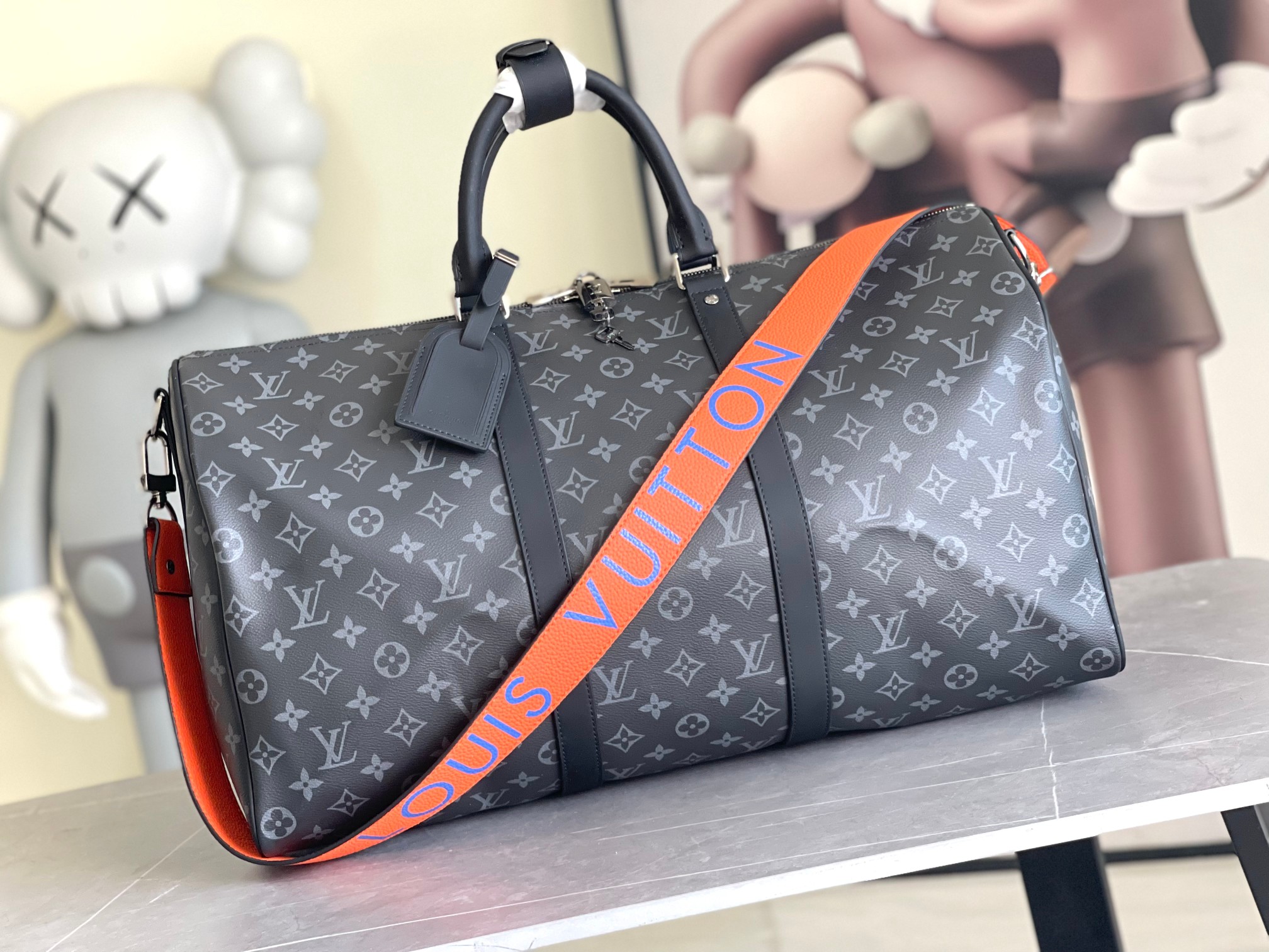Keepall Bandouliere Travel Bag 45/50/55 Monogram Eclipse