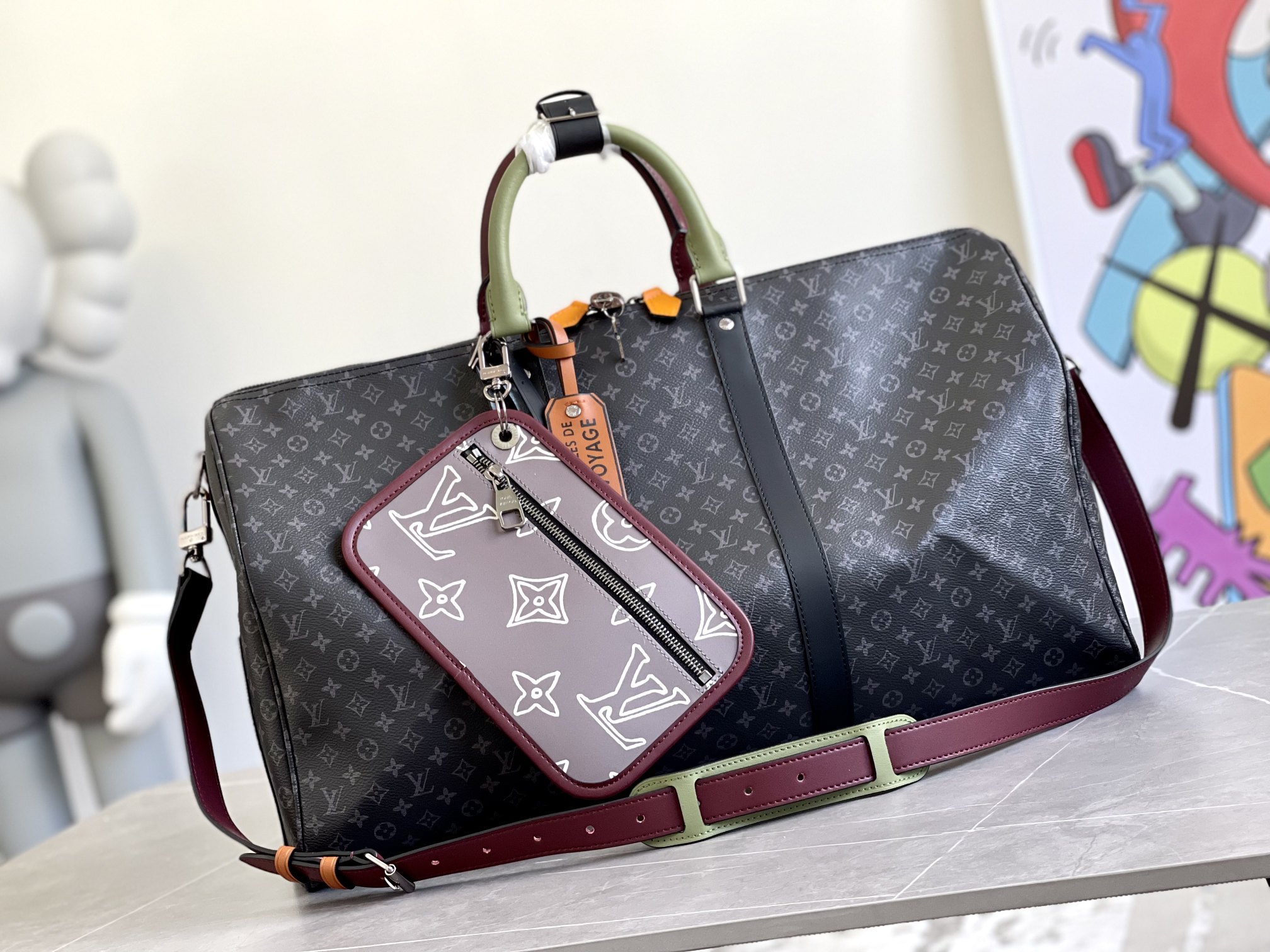 Keepall Bandouliere Patchwork Travel Bag