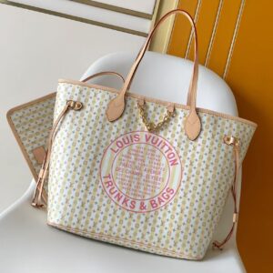 Louis Vuitton Neverfull MM Stamp Monogram Canvas Tote Bag