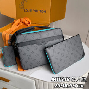Louis Vuitton Trio Crossbody Bag in Monogram Eclipse Reverse Canvas