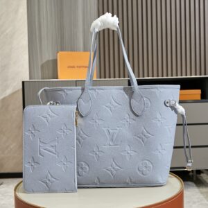 Louis Vuitton Neverfull MM Monogram Empreinte Leather Tote Bag