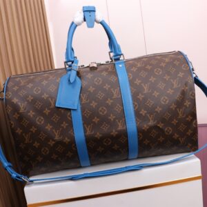 Keepall Bandoulière 50 Travel Bag in Monogram Macassar Canvas