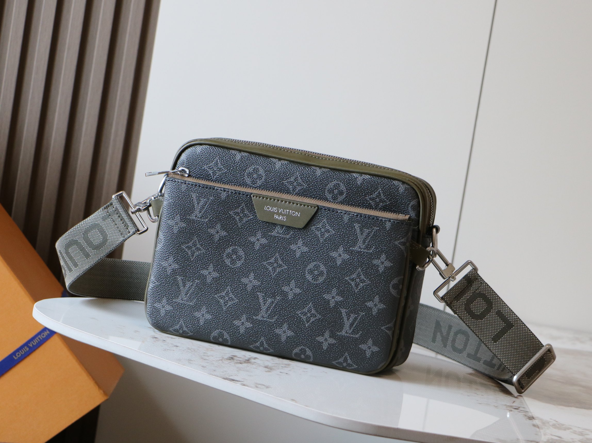 Louis Vuitton Trio Messenger Bag in Monogram Eclipse Canvas and Leather