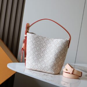 Louis Vuitton All In BB Handbag in White Jacquard Canvas