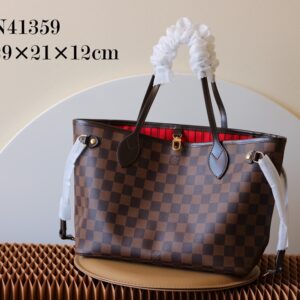 Louis Vuitton Neverfull Small Tote Bag in Damier Azur Canvas