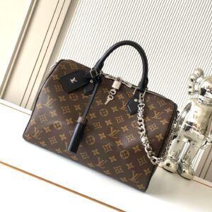Louis Vuitton Speedy Soft 30 Dark Monogram Handbag