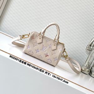 Louis Vuitton Nano Speedy Handbag in Monogram Empreinte Leather