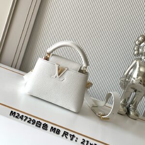 Louis Vuitton Capucines Mini Handbag in White