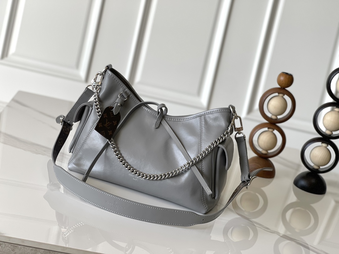 CarryAll Dark Medium Handbag in Lambskin Leather