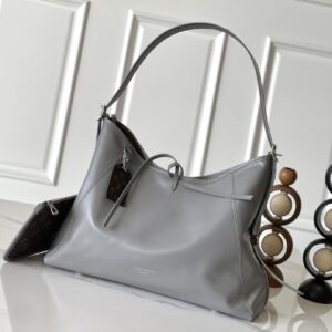 CarryAll Dark Medium Handbag in Lambskin, Shark Grey
