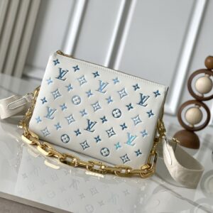 Louis Vuitton Coussin Small Handbag, White and Blue