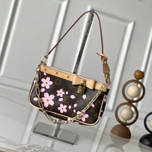 Louis Vuitton Pochette Accessoires M13666 Cherry Blossom Monogram Canvas Pouch