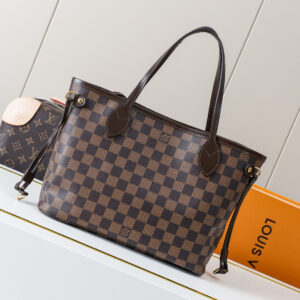 Neverfull Small Tote Bag in Damier Ebene Canvas
