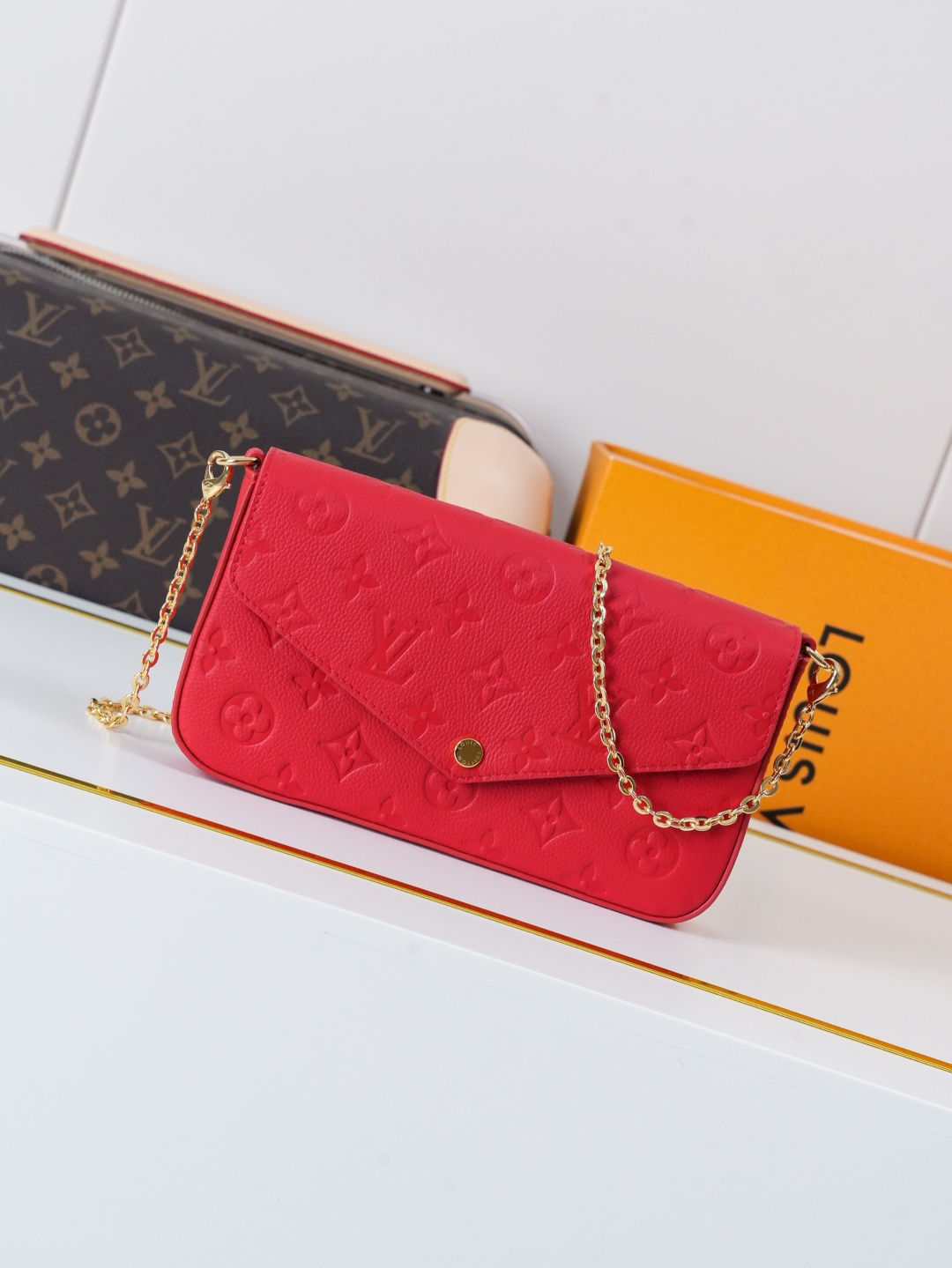 Louis Vuitton Pochette Félicie Monogram Empreinte Clutch
