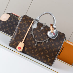 Louis Vuitton Speedy Soft 30 Dark Monogram Handbag