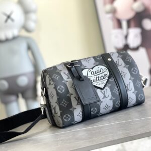 Louis Vuitton x NIGO City Keepall Handbag in Monogram Stripes Brown Canvas