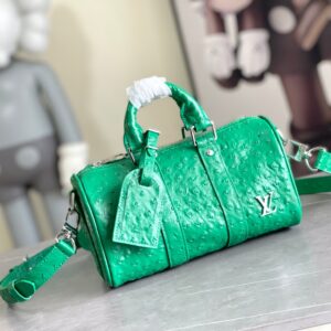 Louis Vuitton Keepall 25 Travel Bag in Monogram Eclipse Reverse Canvas