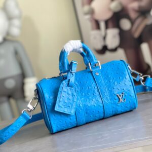Louis Vuitton Keepall 25 Travel Bag in Monogram Eclipse Reverse Canvas