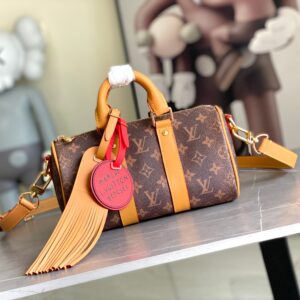 Louis Vuitton Keepall Bandoulière 25 Travel Bag in Monogram Dust Canvas
