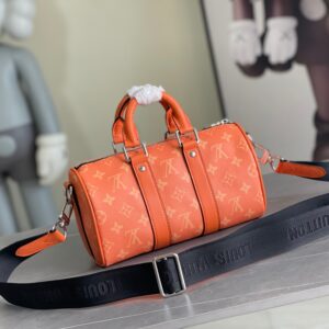 Louis Vuitton Keepall 25 Bag in Monogram Eclipse Reverse Canvas
