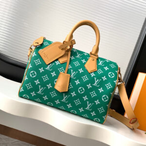 Speedy P9 Bandoulière 30 Green Leather Handbag