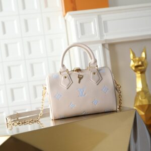 Louis Vuitton Speedy Bandoulière 20 Handbag – Milky White and Blue