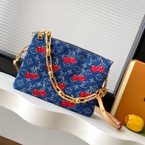 Louis Vuitton Coussin Small Handbag Monogram Cherry Denim M14978