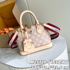 Louis Vuitton Alma BB Meowgram Canvas Handbag