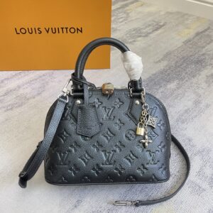 Louis Vuitton Alma BB Embossed Leather Handbag – Glossy Blue