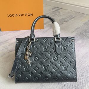 Louis Vuitton OnTheGo Tote Bag in Pearlescent Blue Embossed Leather