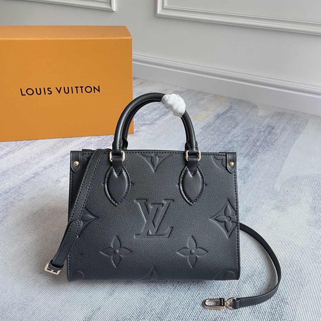 Louis Vuitton OnTheGo Tote in Monogram-Embossed Leather