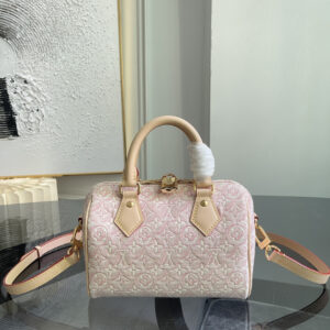 Louis Vuitton Speedy Bandoulière 20 Handbag in Pink Monogram Emblème Canvas