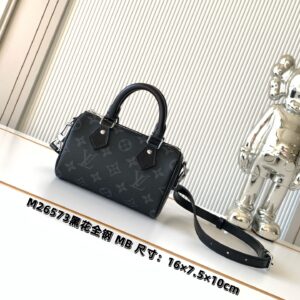 Louis Vuitton Nano Speedy Handbag in Monogram Eclipse Canvas
