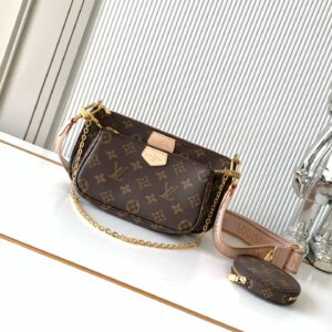 Louis Vuitton Multi Pochette Accessoires Monogram Canvas Shoulder Bag Set