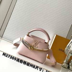 Louis Vuitton Capucines Mini Handbag M27309 in Light Pink