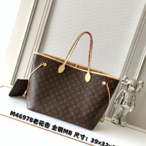 Louis Vuitton Neverfull Large Tote Bag with Removable Pouch