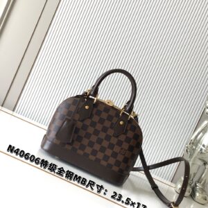 Alma BB Handbag in Damier Ebene Canvas