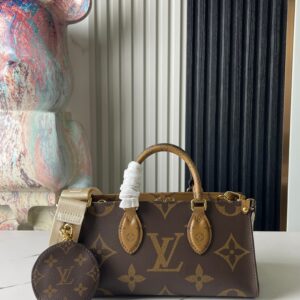 Louis Vuitton OnTheGo East West Tote Bag M46653 in Giant Monogram and Monogram Reverse Canvas