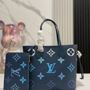 Louis Vuitton Neverfull MM Monogram Empreinte Leather Tote Bag