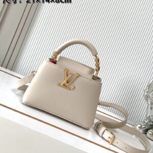 Louis Vuitton Capucines Mini Handbag M23943 in White