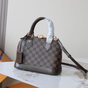 Alma BB Handbag in Damier Ebene Canvas