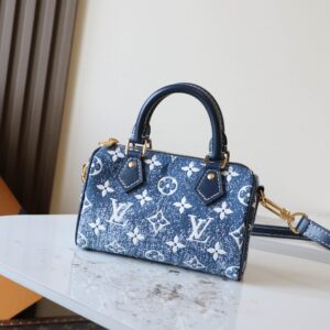 Nano Speedy Monogram Denim Crossbody Bag